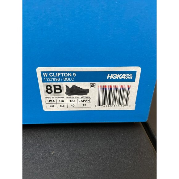 New Hoka Clifton Running Shoes Size 8 Black Breathable Athletic Sneaker Shoes - Picture 10 of 10